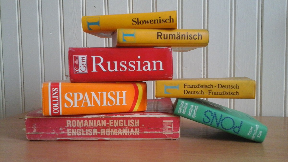 Russian, Spanish, German, and Romanian dictionaries