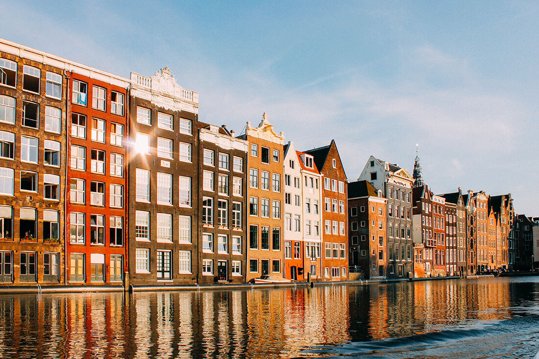 Houses in Amsterdam along a canal