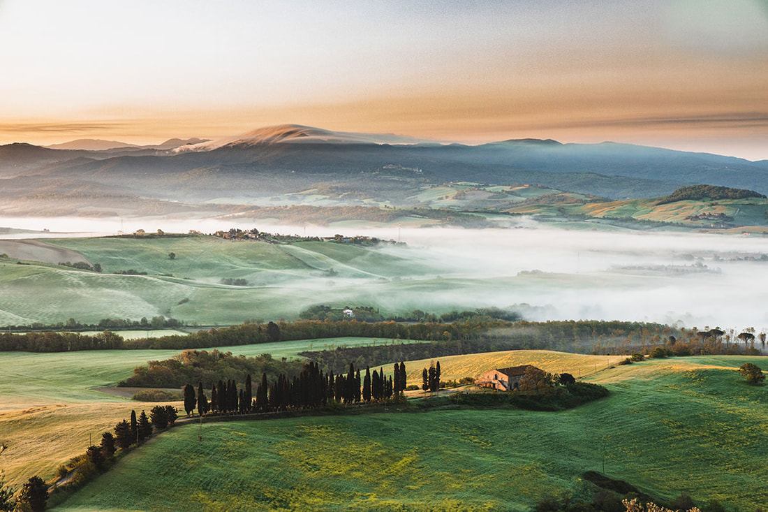 rolling hills in Tuscany, Italy